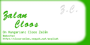 zalan cloos business card